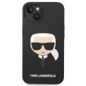 Karl Lagerfeld KLHMP14MSLKHBK iPhone 14 Plus 6,7" hardcase czarny/black Silicone Karl`s Head Magsafe