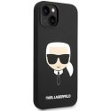 Karl Lagerfeld KLHMP14MSLKHBK iPhone 14 Plus 6,7" hardcase czarny/black Silicone Karl`s Head Magsafe