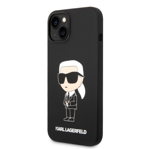 Karl Lagerfeld KLHMP14MSNIKBCK iPhone 14 Plus 6,7" hardcase czarny/black Silicone Ikonik Magsafe Karl Lagerfeld KLHMP14MSNIKBCK iPhone 14 Plus 6,7" hardcase czarny/black Silicone Ikonik Magsafe