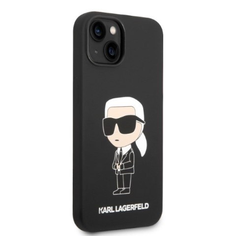Karl Lagerfeld KLHMP14MSNIKBCK iPhone 14 Plus 6,7" hardcase czarny/black Silicone Ikonik Magsafe Karl Lagerfeld KLHMP14MSNIKBCK iPhone 14 Plus 6,7" hardcase czarny/black Silicone Ikonik Magsafe