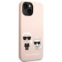 Karl Lagerfeld KLHMP14MSSKCI iPhone 14 Plus 6,7" hardcase jasnoróżowy/light pink Silicone Karl & Choupette Magsafe