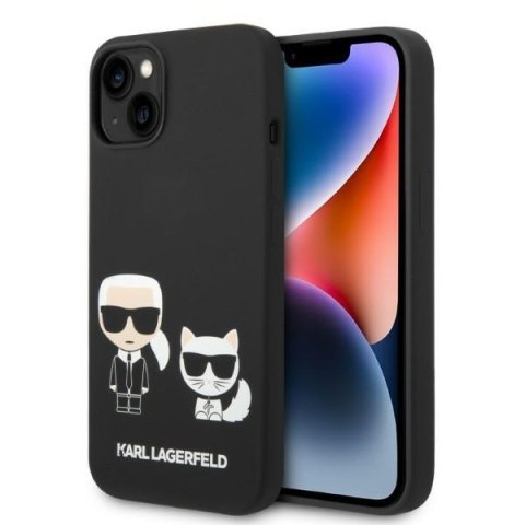 Karl Lagerfeld KLHMP14MSSKCK iPhone 14 Plus 6,7" hardcase czarny/black Liquid Silicone Karl & Choupette Magsafe