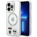 Karl Lagerfeld KLHMP14XHKCT iPhone 14 Pro Max 6,7" hardcase przeźroczysty/transparent Karl & Choupette Aluminium Magsafe