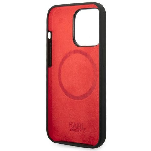 Karl Lagerfeld KLHMP14XSLCHBK iPhone 14 Pro Max 6,7" hardcase czarny/black Silicone Choupette Head Magsafe