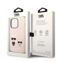 Karl Lagerfeld KLHMP14XSSKCI iPhone 14 Pro Max 6,7" hardcase jasnoróżowy/light pink Silicone Karl & Choupette Magsafe