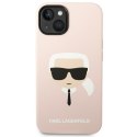 Karl Lagerfeld KLHMP14SSLKHLP iPhone 14 6,1" hardcase jasnoróżowy/light pink Silicone Karl`s Head Magsafe