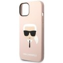 Karl Lagerfeld KLHMP14SSLKHLP iPhone 14 6,1" hardcase jasnoróżowy/light pink Silicone Karl`s Head Magsafe