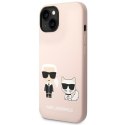 Karl Lagerfeld KLHMP14SSSKCI iPhone 14 6,1" hardcase jasnoróżowy/light pink Silicone Karl & Choupette Magsafe