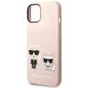 Karl Lagerfeld KLHMP14SSSKCI iPhone 14 6,1" hardcase jasnoróżowy/light pink Silicone Karl & Choupette Magsafe