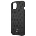 Mercedes MEHCP13MDELBK iPhone 13 6,1" czarny/black hardcase Leather Perforated