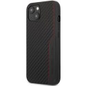 AMG AMHCP13MDEBK iPhone 13 6.1" czarny/black hardcase Leather&Carbon Red Stitching