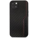 AMG AMHCP13MDEBK iPhone 13 6.1" czarny/black hardcase Leather&Carbon Red Stitching