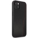 AMG AMHCP13MDEBK iPhone 13 6.1" czarny/black hardcase Leather&Carbon Red Stitching