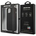 AMG AMHCP13MDEBK iPhone 13 6.1" czarny/black hardcase Leather&Carbon Red Stitching