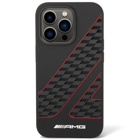 AMG AMHMP14X2SCFR iPhone 14 Pro Max 6,7" czarny/black hardcase Checkered Flag Pattern MagSafe