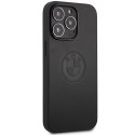 Etui BMW BMHCP13LREELK iPhone 13 Pro / 13 6.1" czarny/black hardcase Leather Emboss