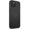 Etui BMW BMHCP13MREELK iPhone 13 6.1" czarny/black hardcase Leather Emboss
