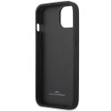 Etui BMW BMHCP13MREELK iPhone 13 6.1" czarny/black hardcase Leather Emboss
