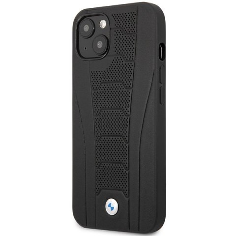 Etui BMW BMHCP13MRPSLK iPhone 13 6,1" czarny/black hardcase Leather Debossed Lines