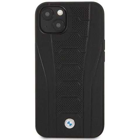 Etui BMW BMHCP13MRPSLK iPhone 13 6,1" czarny/black hardcase Leather Debossed Lines