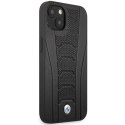 Etui BMW BMHCP13MRPSLK iPhone 13 6,1" czarny/black hardcase Leather Debossed Lines