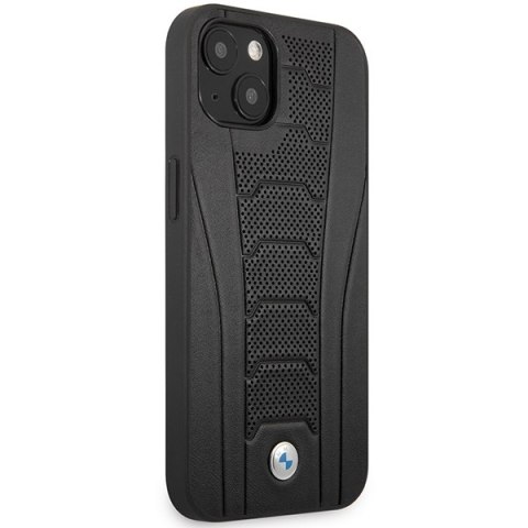 Etui BMW BMHCP13MRPSLK iPhone 13 6,1" czarny/black hardcase Leather Debossed Lines