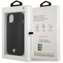 Etui BMW BMHCP13MRPSLK iPhone 13 6,1" czarny/black hardcase Leather Debossed Lines