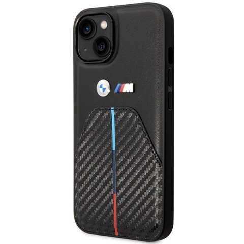 Etui BMW BMHCP14S22NSTB iPhone 14 6.1" czarny/black Stamped Tricolor Stripe