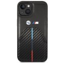 Etui BMW BMHCP14S22NSTB iPhone 14 6.1" czarny/black Stamped Tricolor Stripe