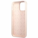 Guess GUHCP13XLSLMGLP iPhone 13 Pro Max 6.7" jasnoróżowy/light pink hardcase Silicone Script Gold Logo