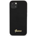 Guess GUHCP13MLSLMGBK iPhone 13 6,1" black/czarny hardcase Silicone Script Gold Logo