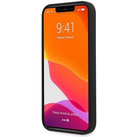 Guess GUHCP13MLSLMGBK iPhone 13 6,1" black/czarny hardcase Silicone Script Gold Logo