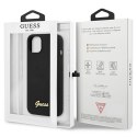 Guess GUHCP13MLSLMGBK iPhone 13 6,1" black/czarny hardcase Silicone Script Gold Logo