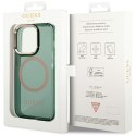 Guess GUHMP14XHTCMA iPhone 14 Pro Max 6,7" zielony/khaki hard case Gold Outline Translucent MagSafe