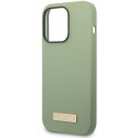 Guess GUHMP14XSBPLA iPhone 14 Pro Max 6.7" zielony/khaki hard case Silicone Logo Plate MagSafe