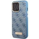 Guess GUHMP14XU4GPRB iPhone 14 Pro Max 6,7" niebieski/blue hard case 4G Logo Plate MagSafe