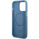 Guess GUHMP14XU4GPRB iPhone 14 Pro Max 6,7" niebieski/blue hard case 4G Logo Plate MagSafe