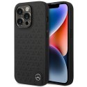 Mercedes MEHCP14L8REMPK iPhone 14 Pro 6.1" czarny/black hardcase Leather Stars Pattern