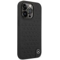 Mercedes MEHCP14L8REMPK iPhone 14 Pro 6.1" czarny/black hardcase Leather Stars Pattern