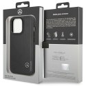 Mercedes MEHCP14L8ROLK iPhone 14 Pro 6,1" czarny/black hardcase Leather Wave Patern