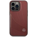 Mercedes MEHCP14L8ROLR iPhone 14 Pro 6.1" czarny/black hardcase Leather Wave Patern