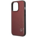 Mercedes MEHCP14L8ROLR iPhone 14 Pro 6.1" czarny/black hardcase Leather Wave Patern