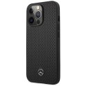 Mercedes MEHCP14LDELBK iPhone 14 Pro 6.1" czarny/black hardcase Leather Perforated