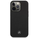 Mercedes MEHCP14LDELBK iPhone 14 Pro 6.1" czarny/black hardcase Leather Perforated