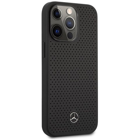 Mercedes MEHCP14LDELBK iPhone 14 Pro 6.1" czarny/black hardcase Leather Perforated