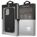 Mercedes MEHCP14LDELBK iPhone 14 Pro 6.1" czarny/black hardcase Leather Perforated