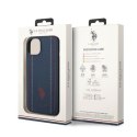 US Polo USHCP14MPFAV iPhone 14 Plus 6,7" granatowy/navy blue Leather Stitch