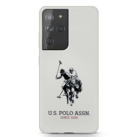 US Polo USHCS21LSLHRWH S21 Ultra G998 biały/white Silicone Logo