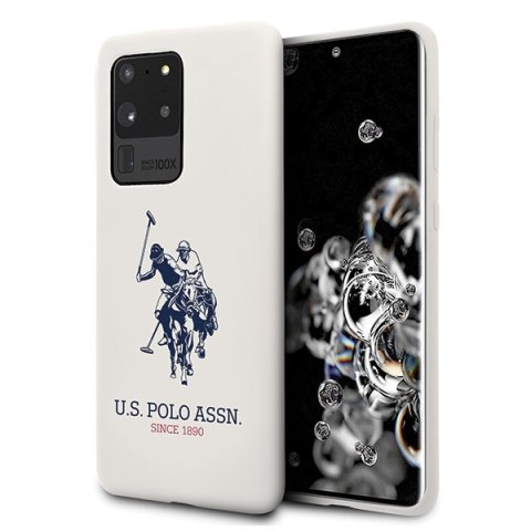 US Polo USHCS69SLHRWH S20 Ultra G988 biały/white Silicone Collection