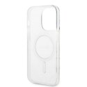 Zestaw Guess GUBPP14XHMEACSH Case+ Charger iPhone 14 Pro Max 6,7" biały/white hard case Marble MagSafe